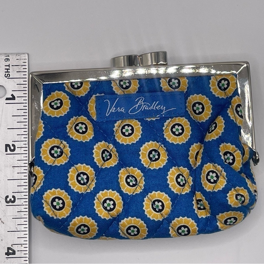 Vera Bradley | Rivera Blue Kiss Lock Change Purse​ - Picture 6 of 7